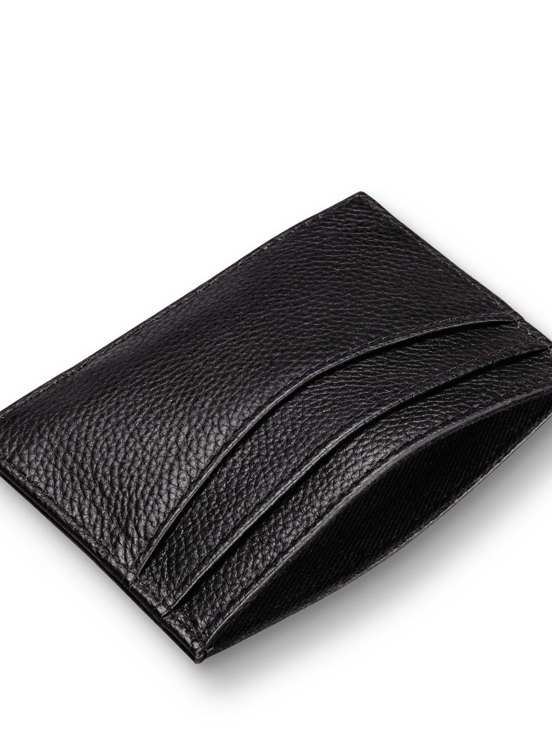 Charles Tyrwhitt Leather Cardholder, Black at John Lewis & Partners