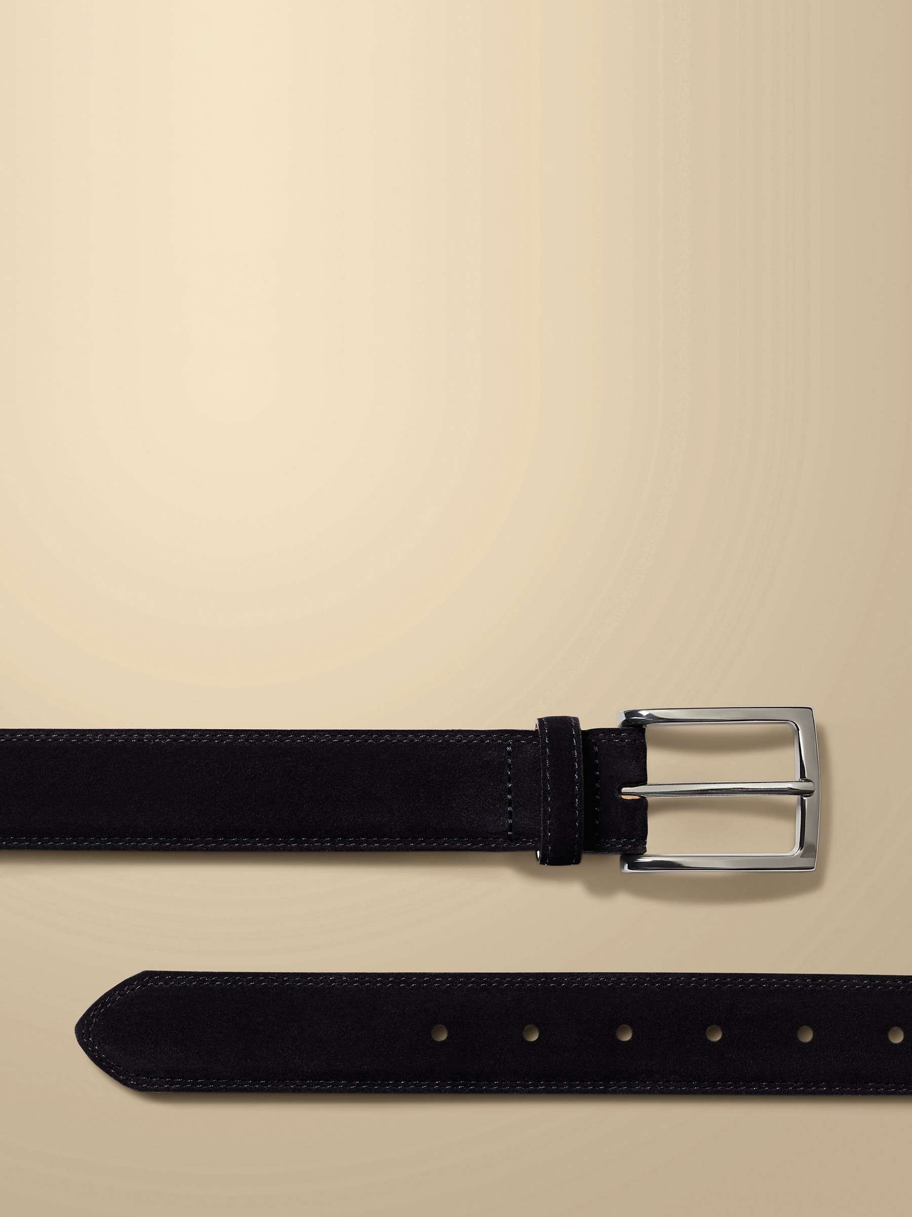 Buy Charles Tyrwhitt Suede Leather Belt, Dark Navy Online at johnlewis.com