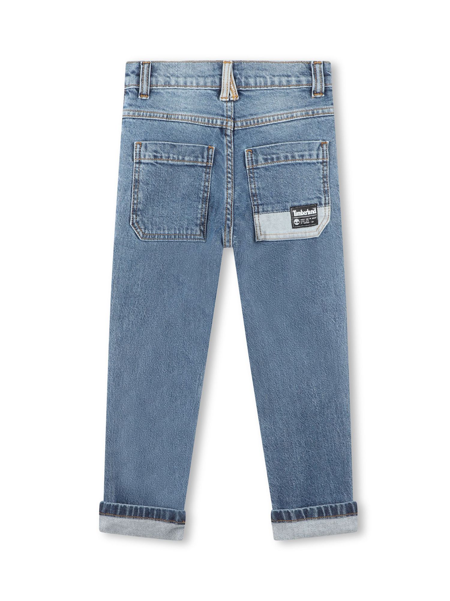 Buy Timberland Kids' New Fit Denim Trousers, Mid Blue Online at johnlewis.com