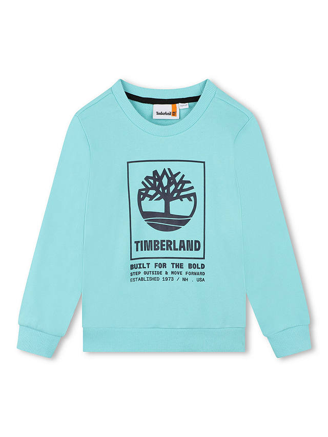Timberland Kids' Logo Graphic Sweatshirt, Aqua
