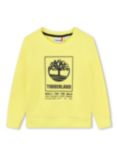 Timberland Kids' Built For The Bold Logo Sweatshirt, Yellow
