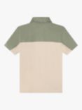 Timberland Kids' Logo Pocket Detail Short Sleeve Polo Shirt, Natural/Sage, Natural/Sage
