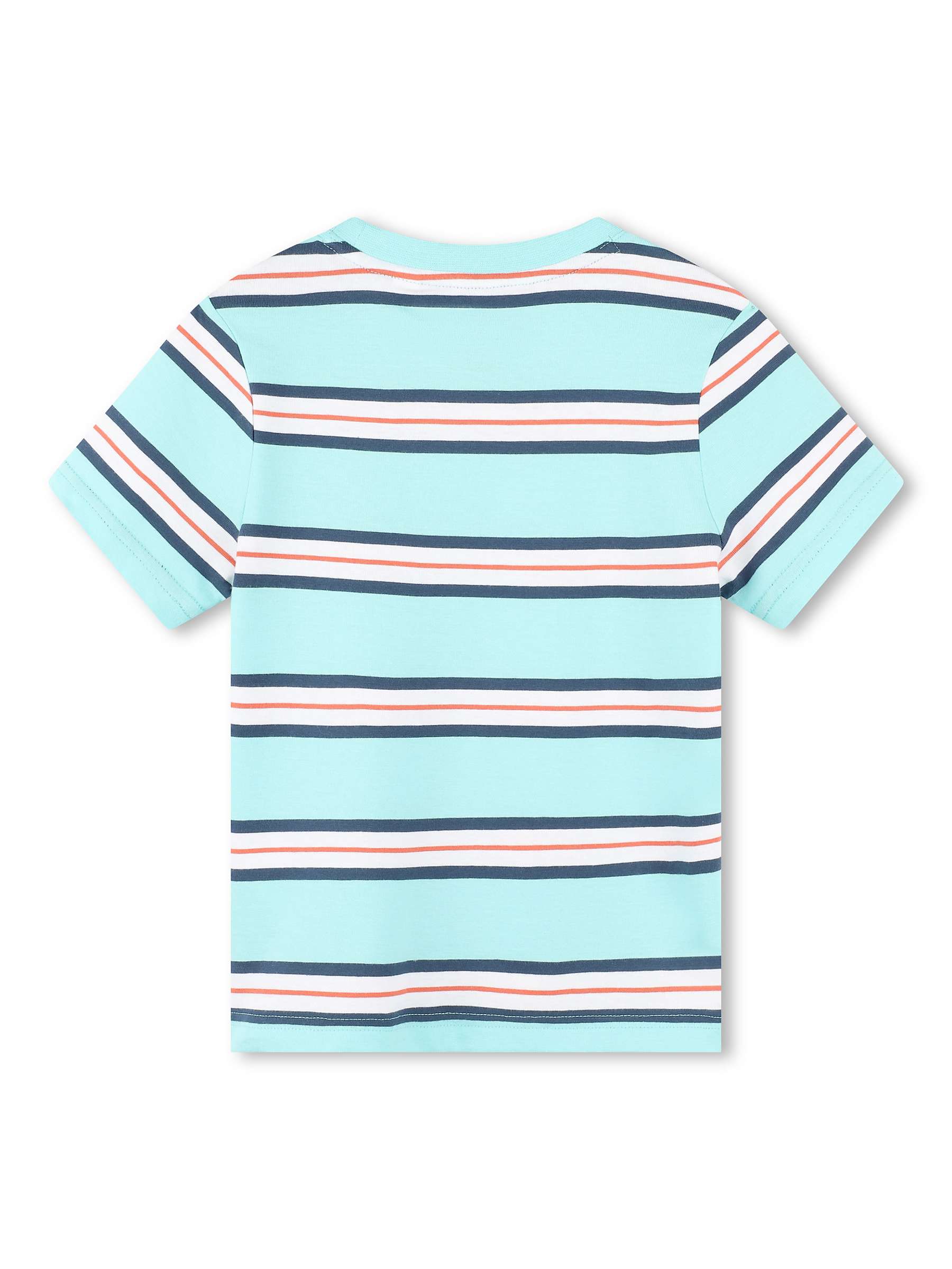 Buy Timberland Kids' Logo Stripe Short Sleeve T-Shirt, Blue/Multi Online at johnlewis.com