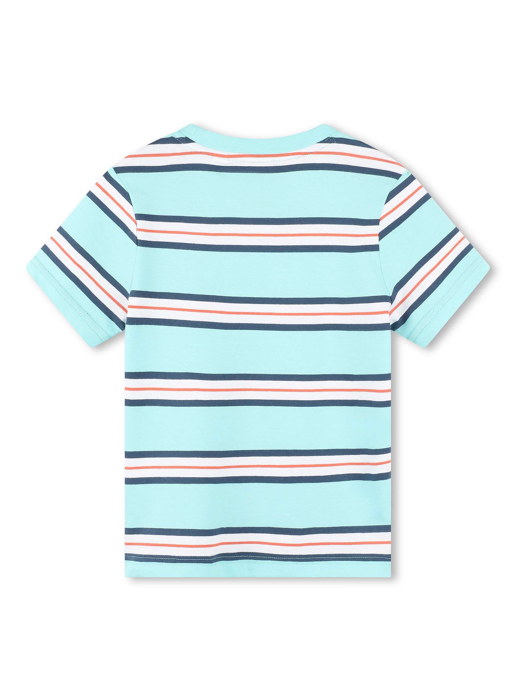 Buy Timberland Kids' Logo Stripe Short Sleeve T-Shirt, Blue/Multi Online at johnlewis.com