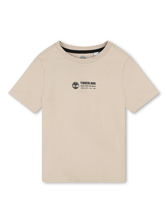 Timberland Kids' Logo Short Sleeve T-Shirt, Natural