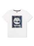 Timberland Kids' Logo Abstract Print T-Shirt, White