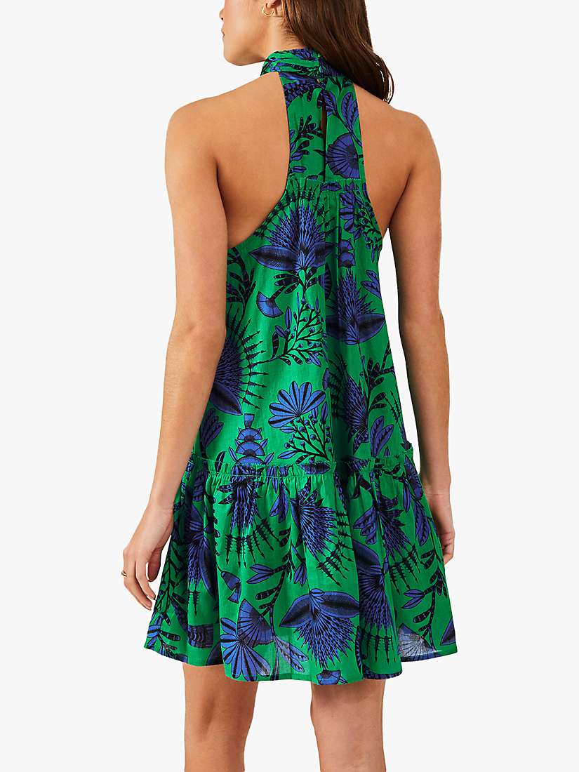 Buy Accessorize Fan Botanicals Halterneck Dress, Mid Green Online at johnlewis.com