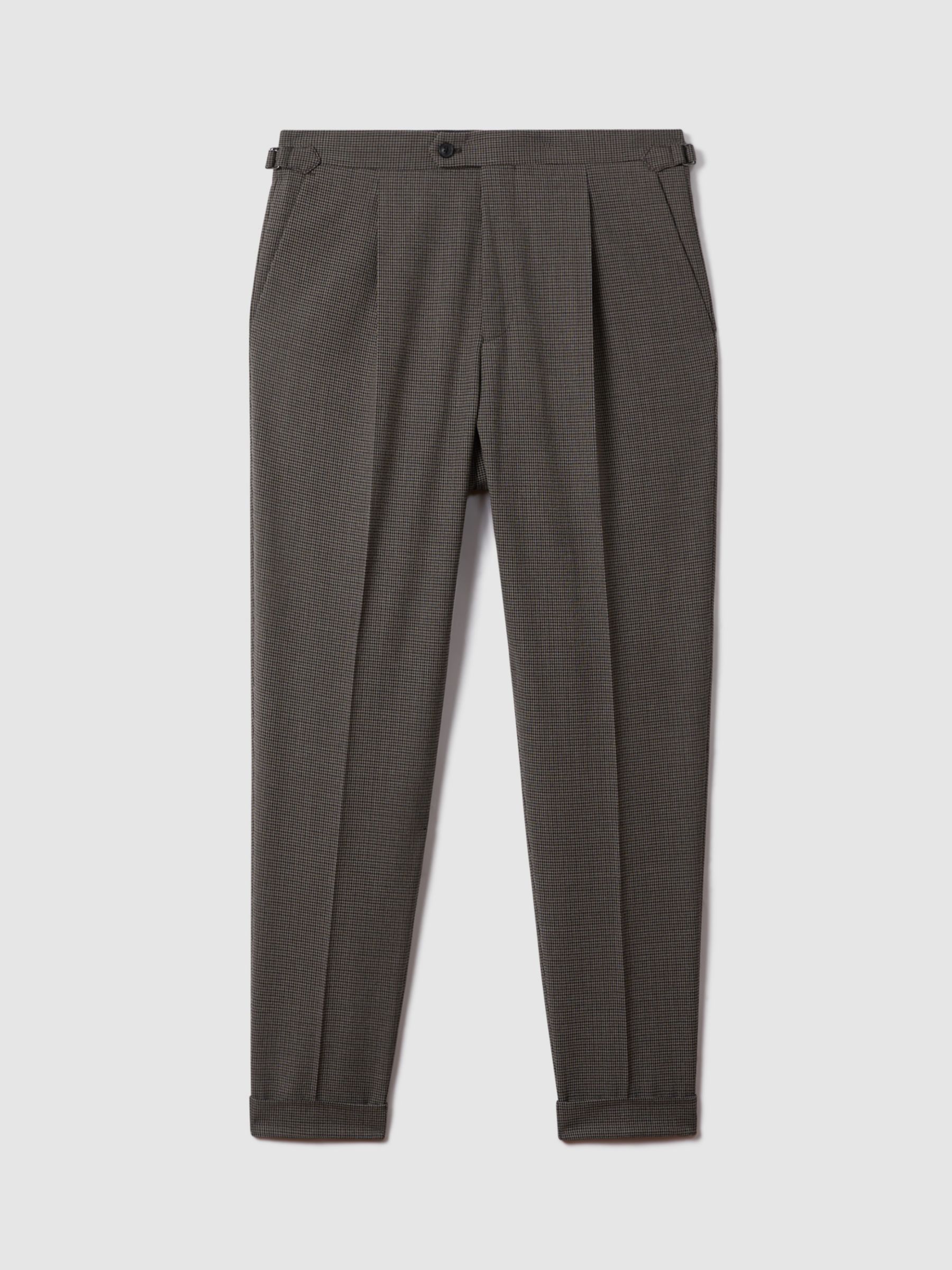 Buy Reiss Rumble Puppytooth Wool Blend Trousers, Brown/Black Online at johnlewis.com