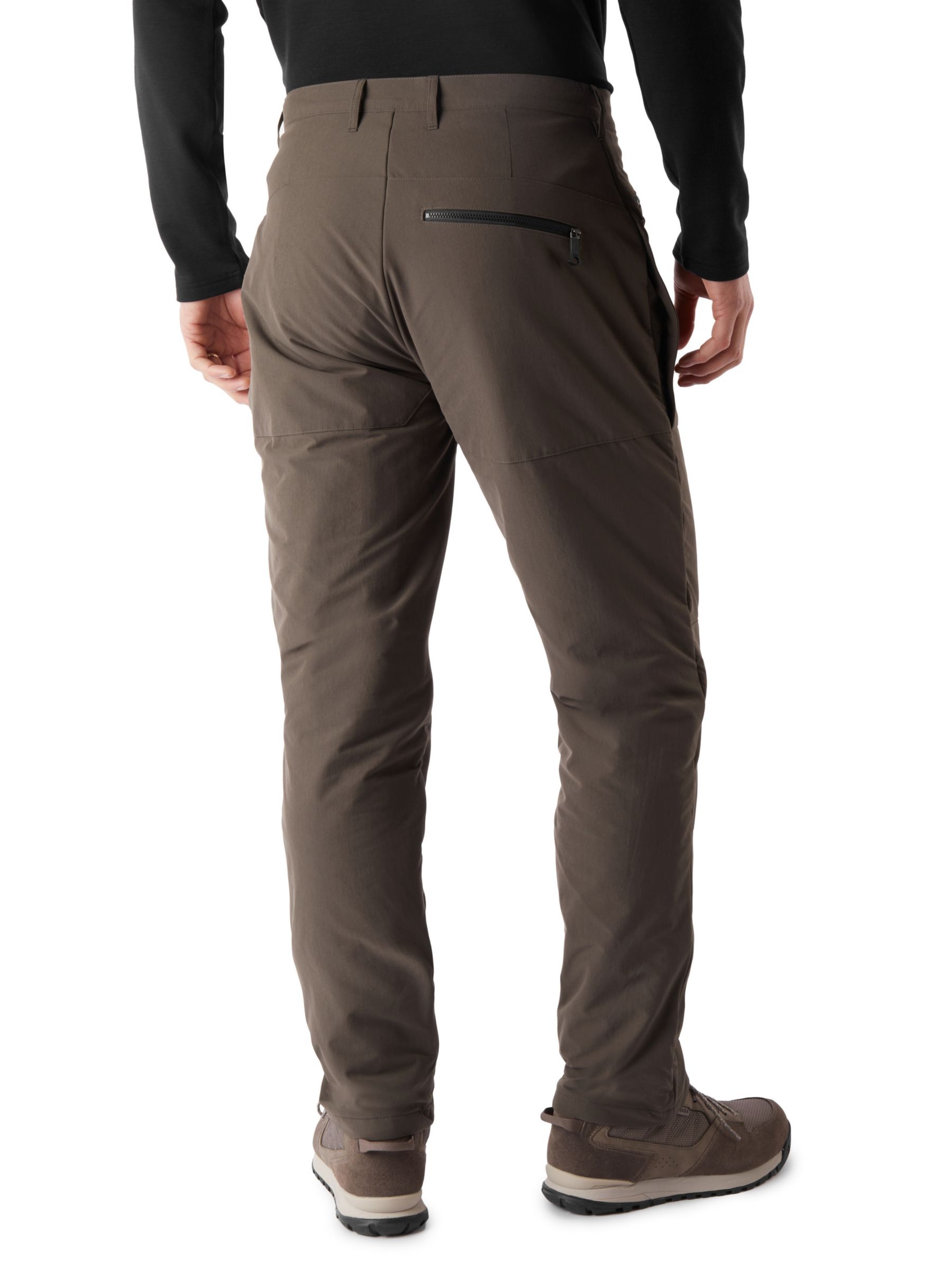 Rohan Winter Stretch Bags Walking Trousers, Dark Olive Brown, 38S