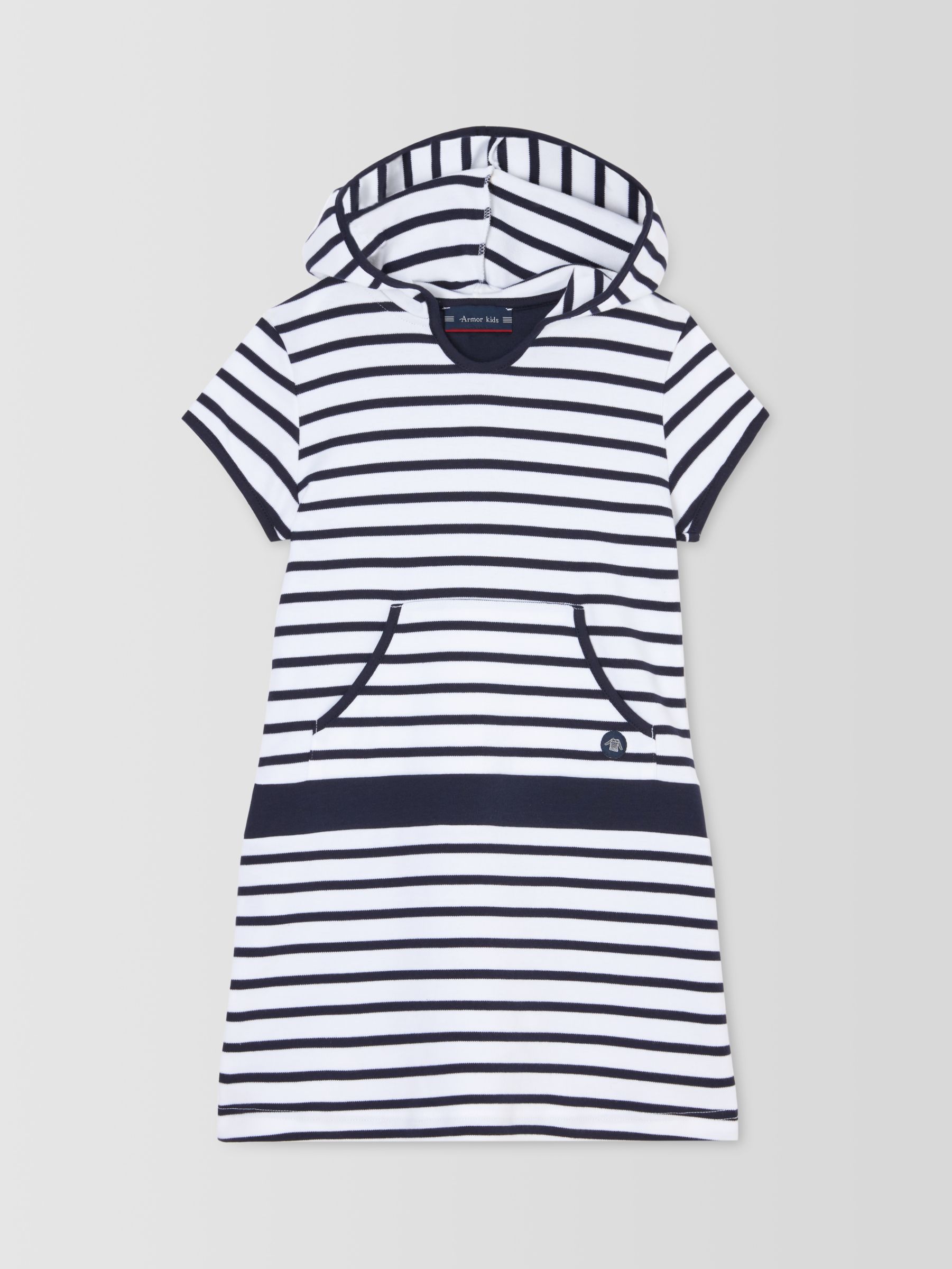 Buy Armor Lux Kids' Stripe Hooded Sailor Dress, Blanc/Navire Online at johnlewis.com