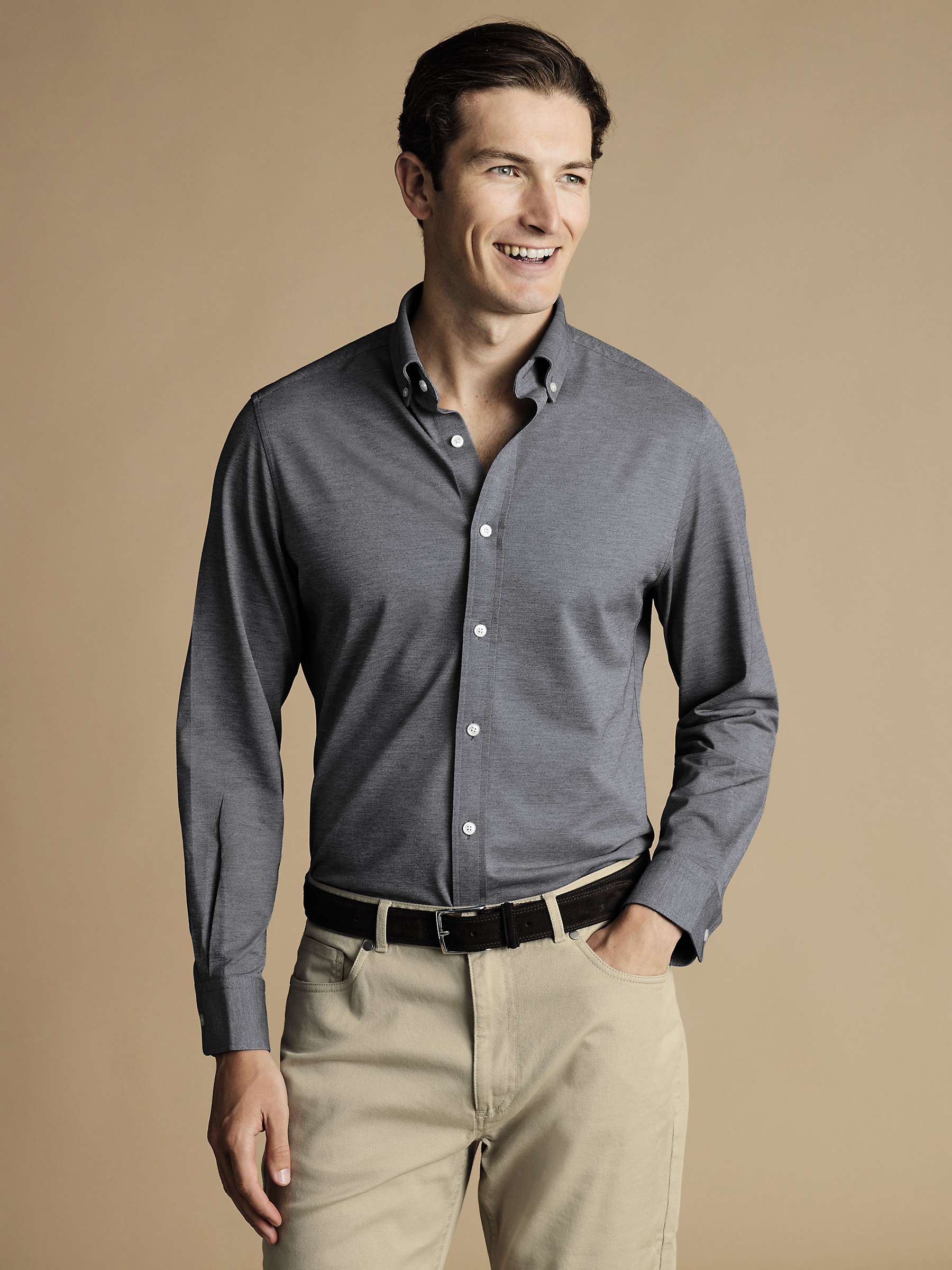 Buy Charles Tyrwhitt Four-Way Stretch Jersey Shirt Online at johnlewis.com