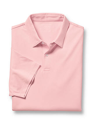 Charles Tyrwhitt Short Sleeve Jersey Polo Shirt, Light Pink