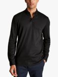 Charles Tyrwhitt Long Sleeve Jersey Polo Shirt, Black