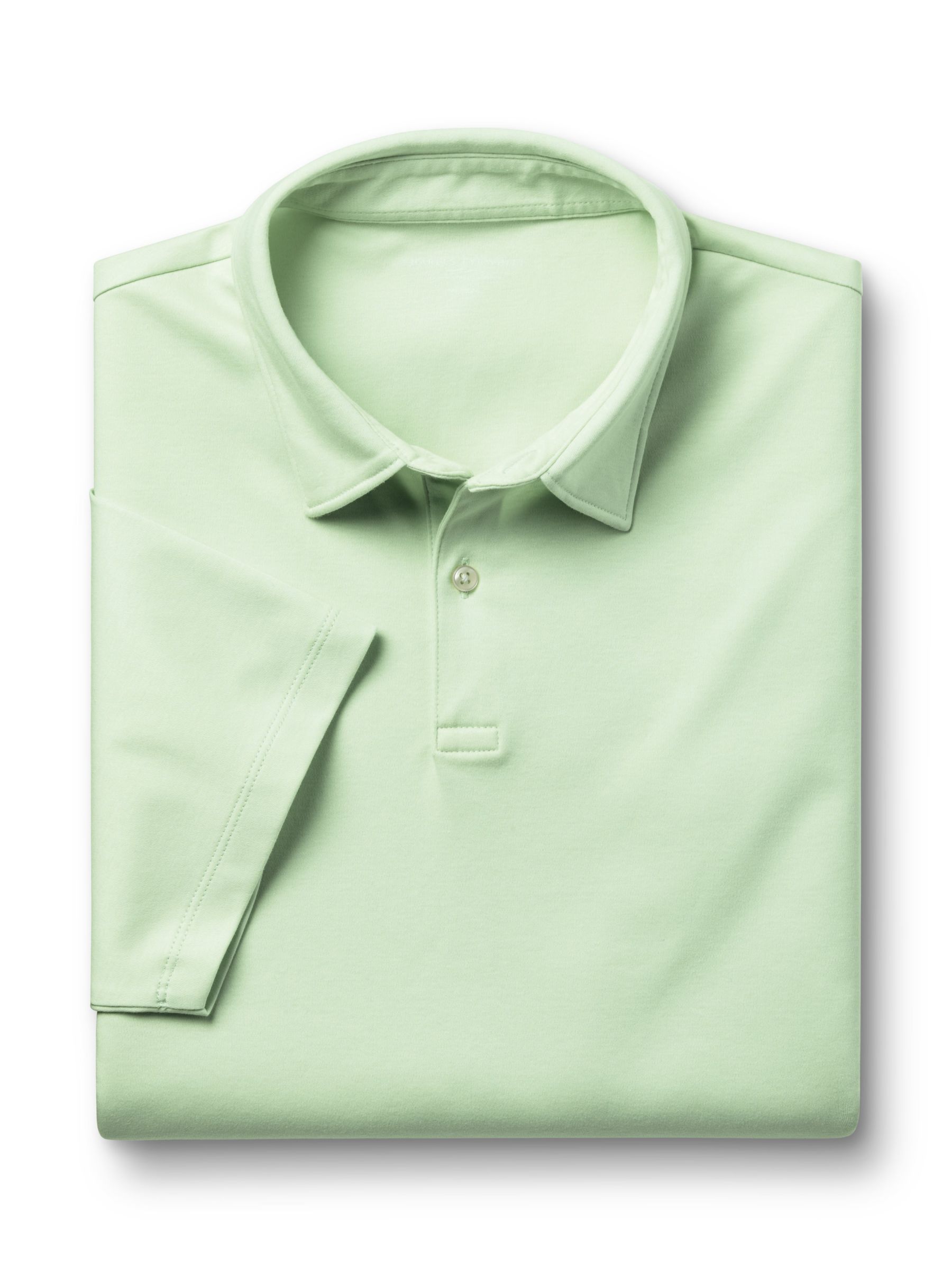 Charles Tyrwhitt Short Sleeve Jersey Polo Shirt, Light Green, L