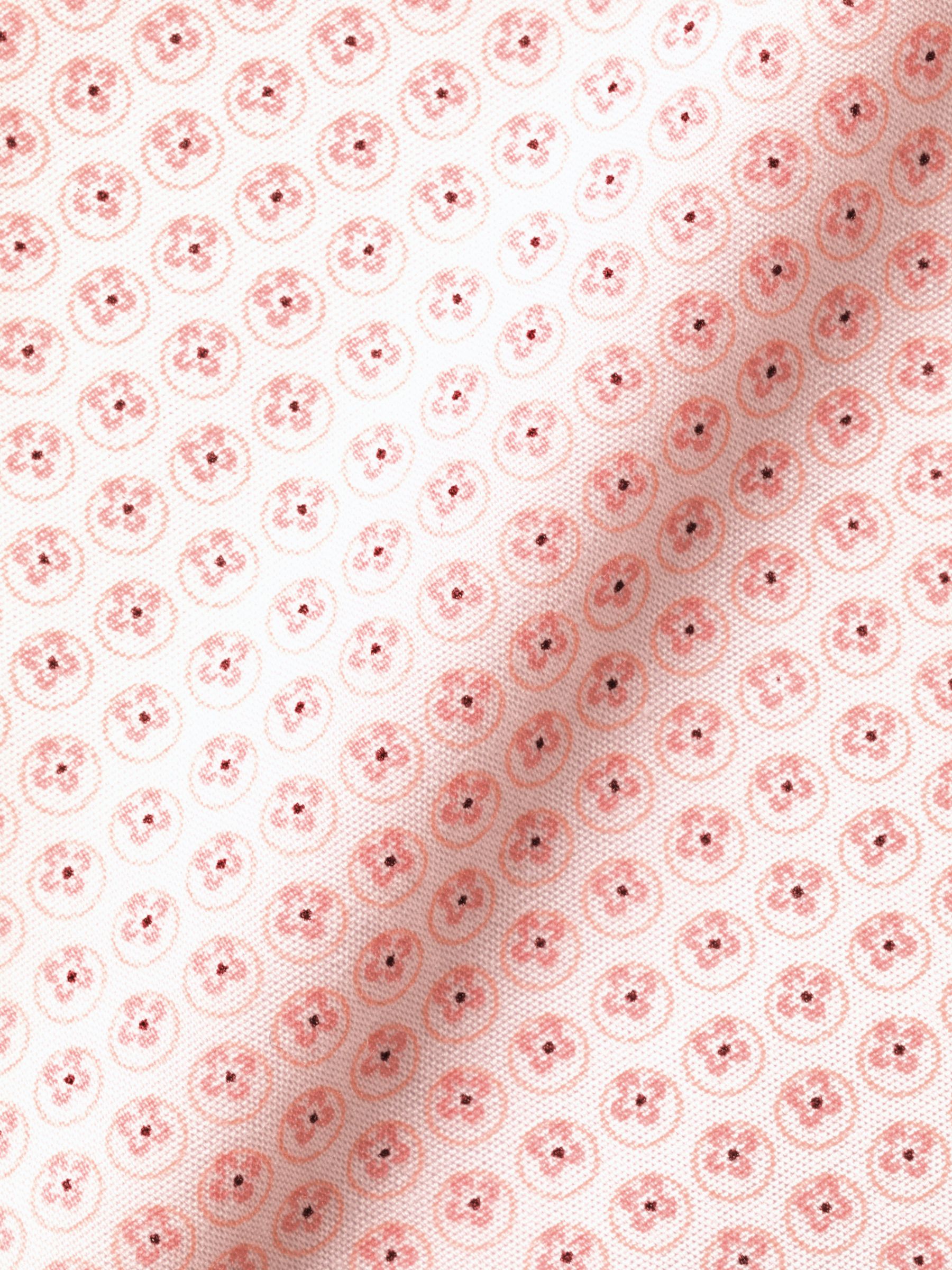 Charles Tyrwhitt Floral Geometric Print Non-Iron Slim Fit Shirt, Pink, XXL