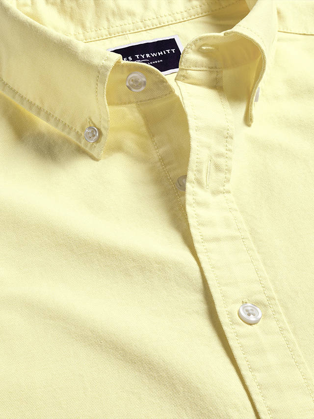 Charles Tyrwhitt Slim Fit Washed Oxford Shirt, Lemon