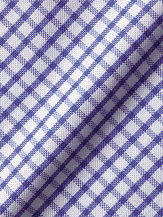 Charles Tyrwhitt Non-Iron Stretch Check Oxford Shirt, Cornflower Blue