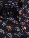 Charles Tyrwhitt Slim Fit Leaf Print Non-Iron Stretch Shirt, Navy/Multi