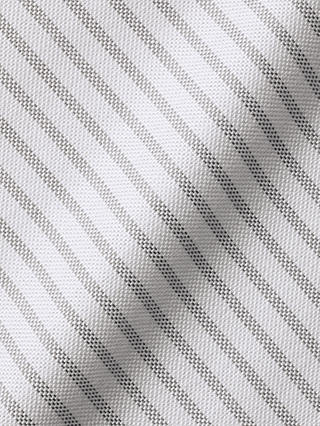 Charles Tyrwhitt Non-Iron Stretch Stripe Oxford Shirt, Silver Grey