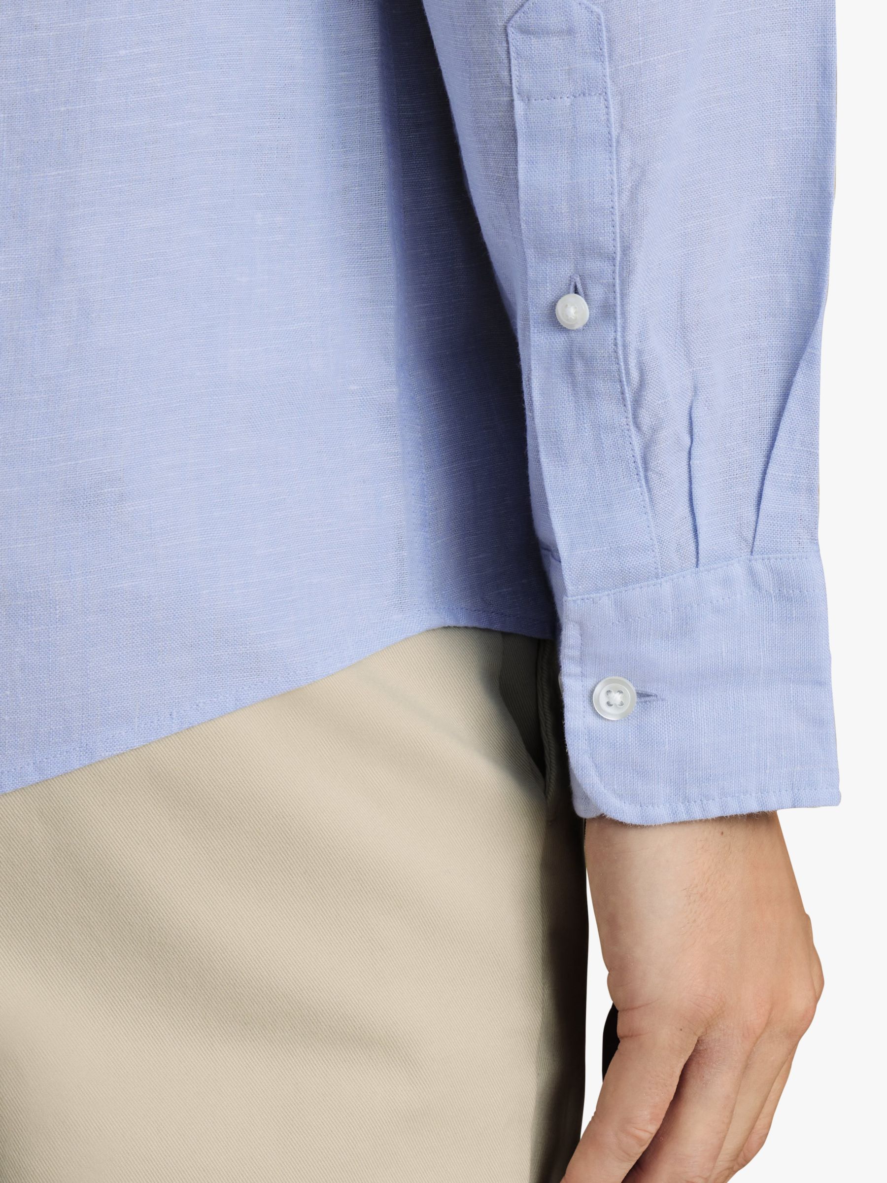 Charles Tyrwhitt Slim Fit Pure Linen Shirt, Sky Blue, L