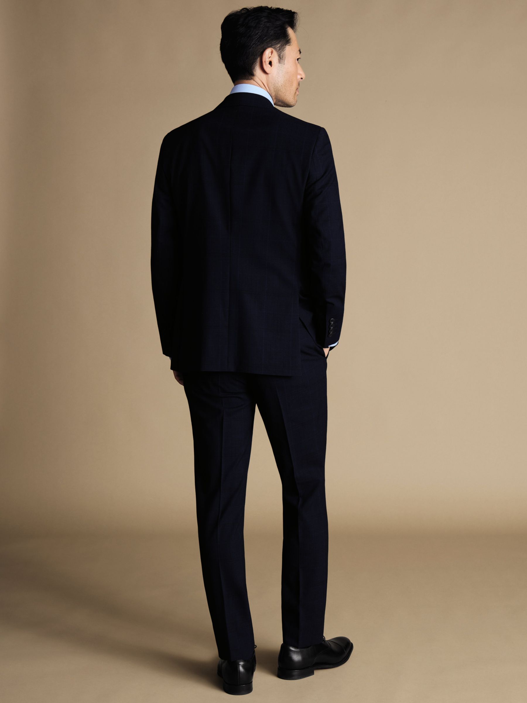Charles Tyrwhitt Prince of Wales Slim Fit Ultimate Performance Suit Jacket, Navy, 36R