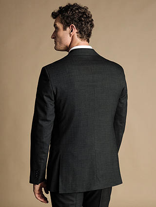 Charles Tyrwhitt Micro Grid Check Slim Fit Suit Jacket, Grey