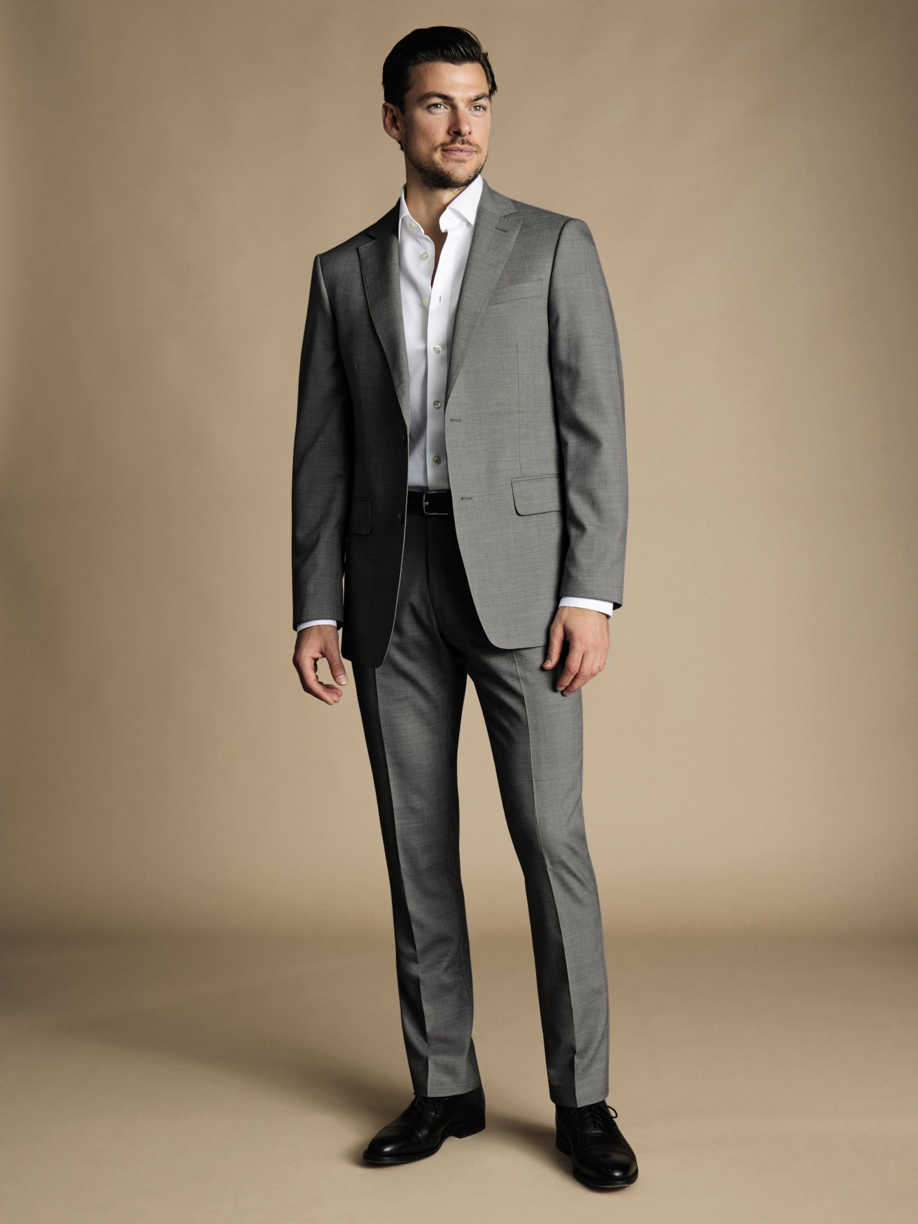 Charles Tyrwhitt Sharkskin Ultimate Performance Slim Fit Jacket, Grey, 44L