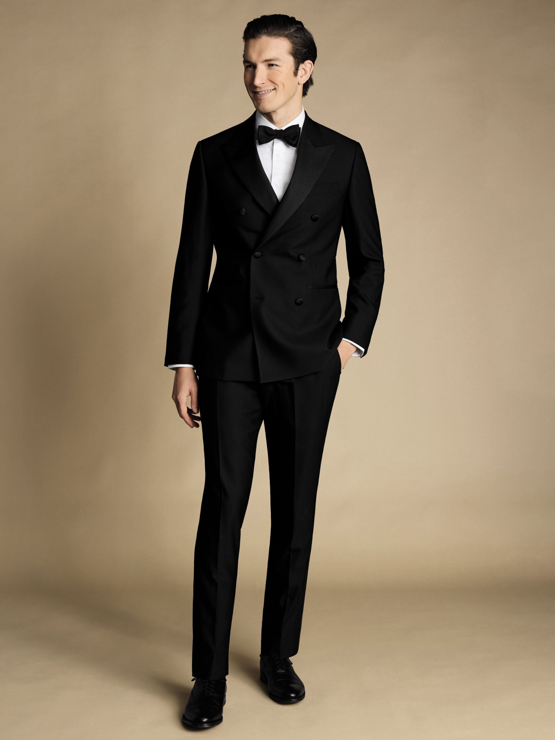Buy Charles Tyrwhitt Slim Fit Double Breasted Dinner Suit Jacket, Black Online at johnlewis.com