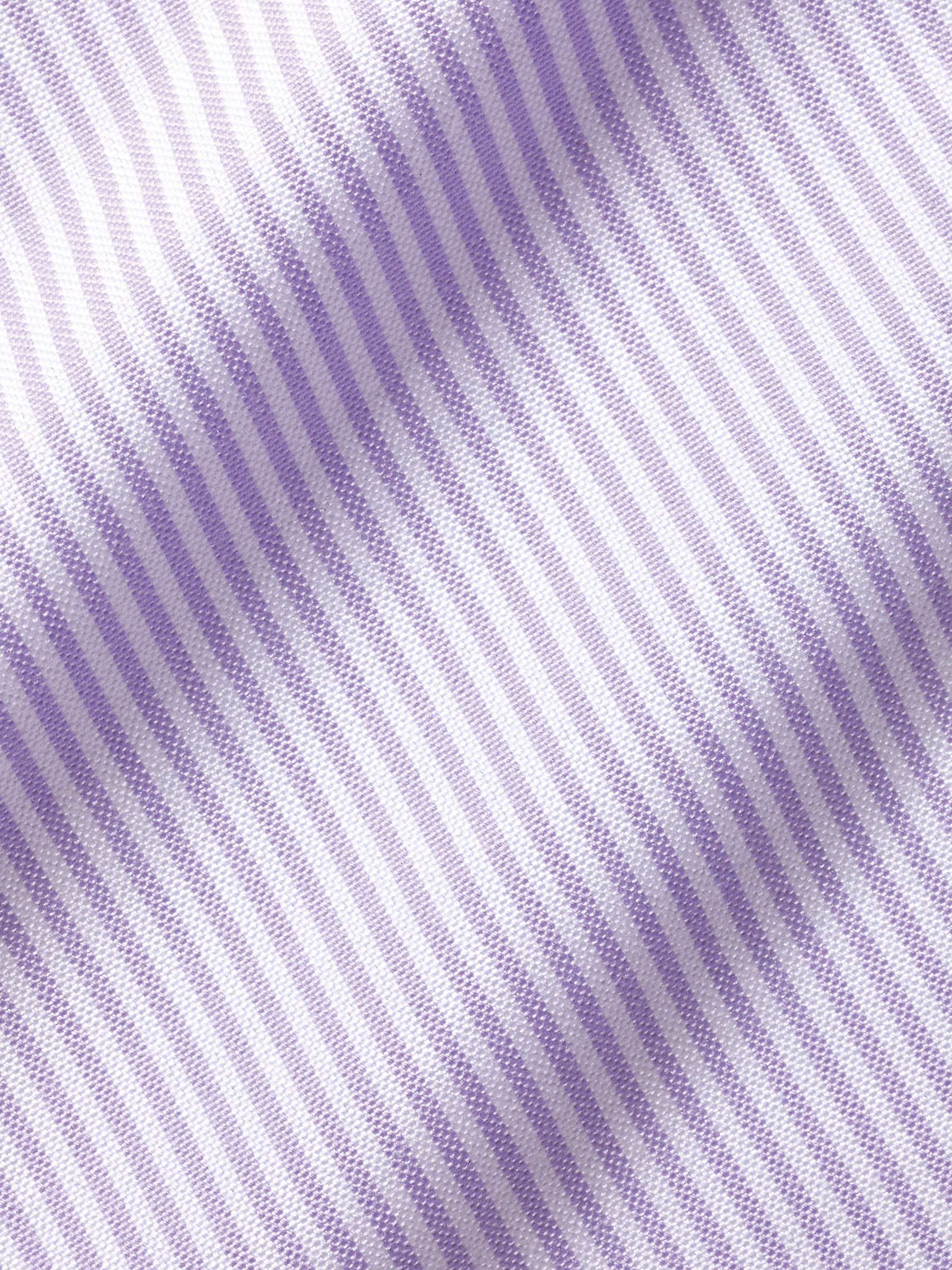Buy Charles Tyrwhitt Non-Iron Button Down Striped Shirt, Lilac Online at johnlewis.com