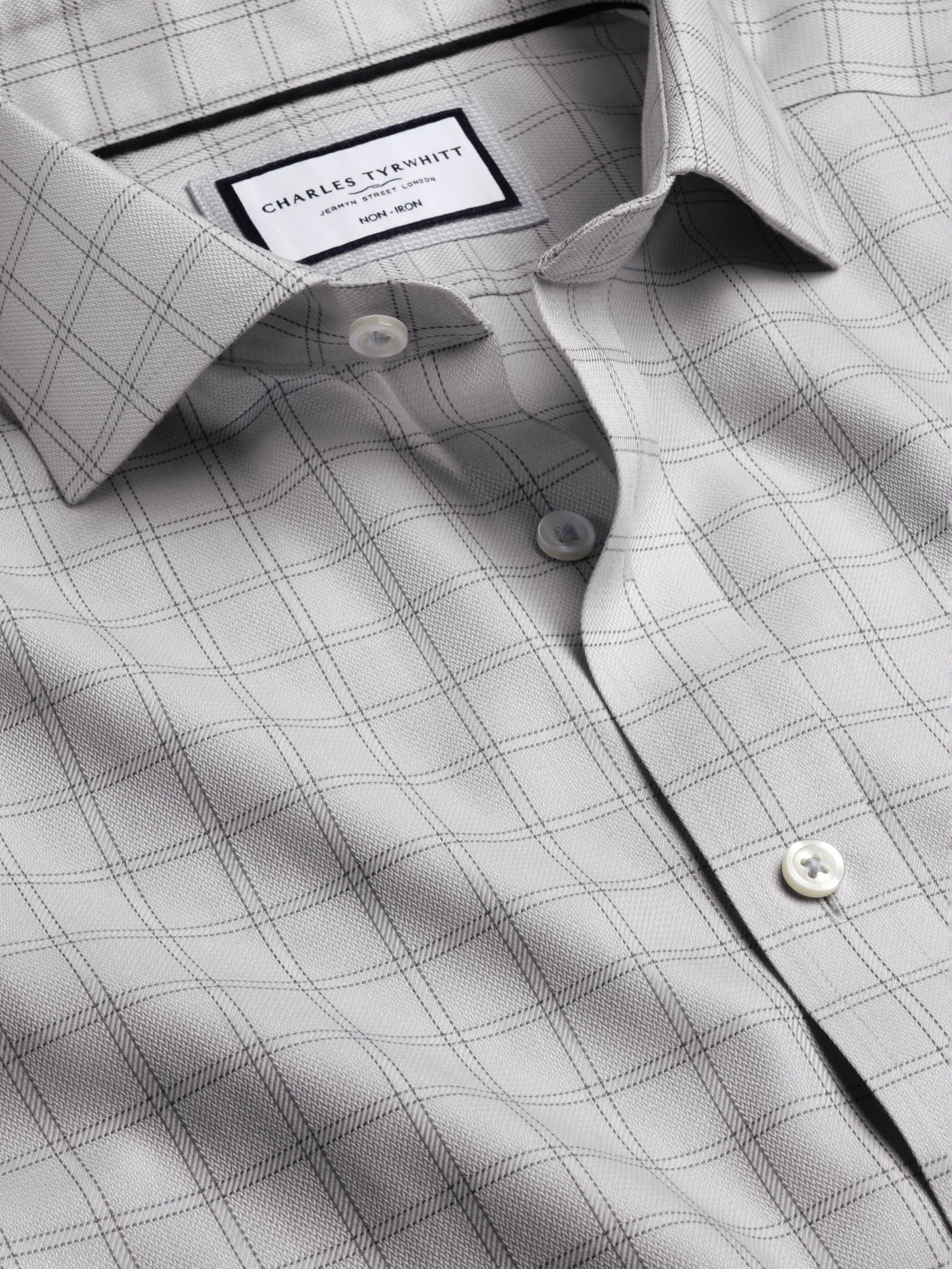 Buy Charles Tyrwhitt Non-Iron Mayfair Weave Checked Shirt Online at johnlewis.com