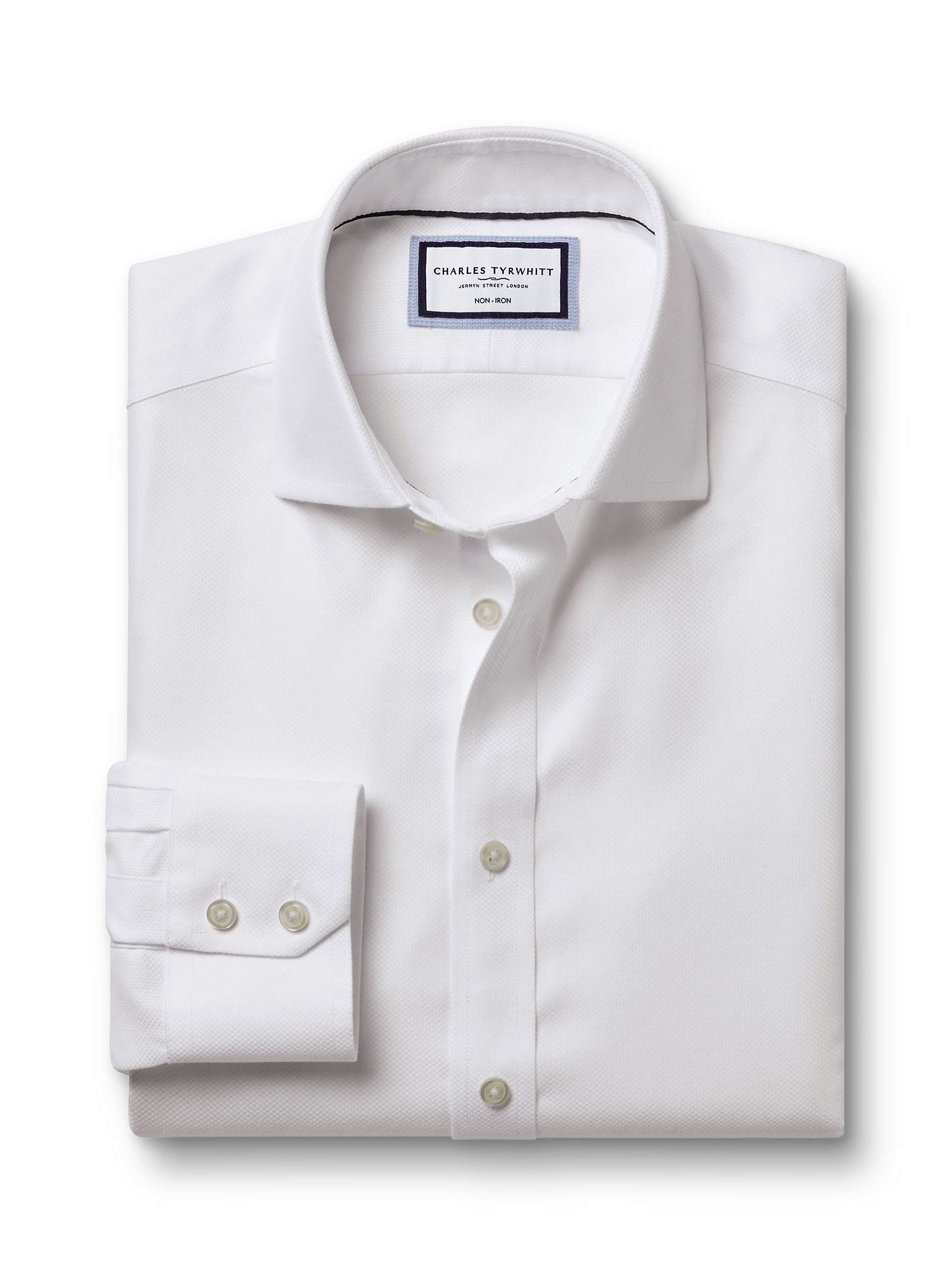 Buy Charles Tyrwhitt Non-Iron Mayfair Textured Dobby Weave Shirt Online at johnlewis.com