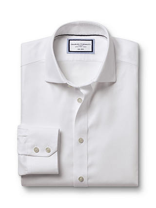 Charles Tyrwhitt Non-Iron Mayfair Textured Dobby Weave Shirt, White