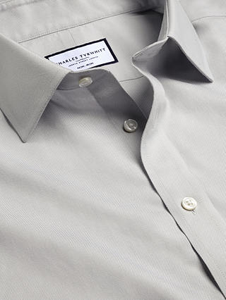 Charles Tyrwhitt Non-Iron Royal Oxford Shirt, Silver Grey