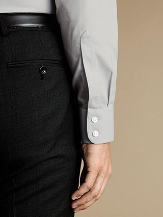 Charles Tyrwhitt Non-Iron Royal Oxford Shirt, Silver Grey