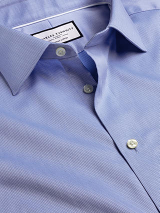Charles Tyrwhitt Egyptian Cotton Windsor Dobby Weave Shirt, Cornflower Blue