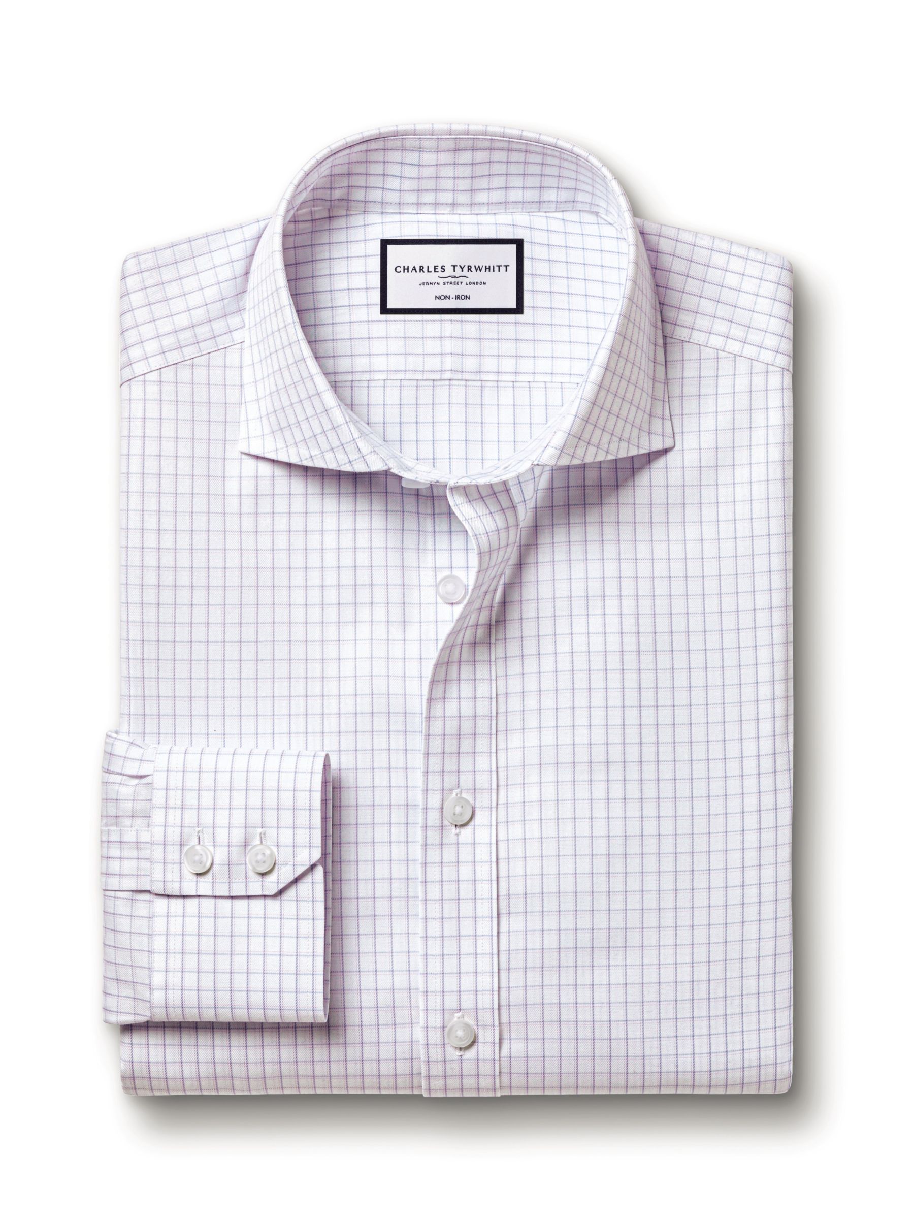 Buy Charles Tyrwhitt Key Check Non-Iron Twill Shirt Online at johnlewis.com
