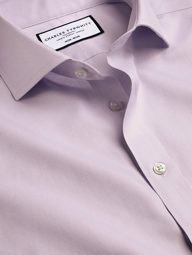 Charles Tyrwhitt Non-Iron Twill Shirt, Lilac Purple