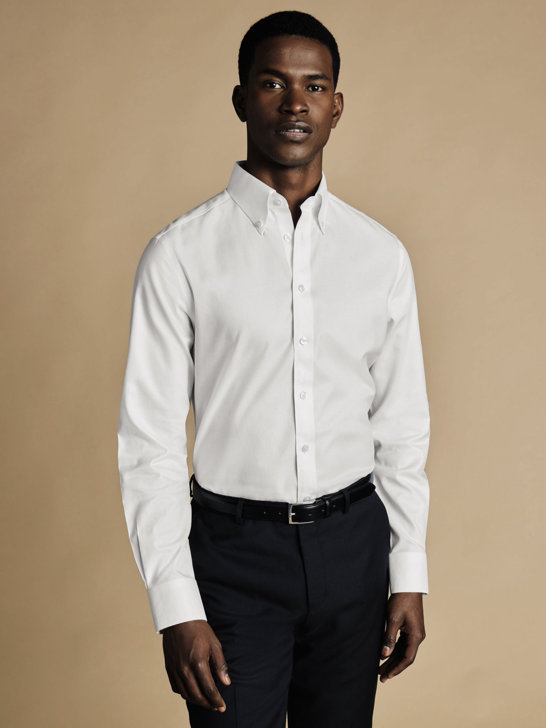 Charles Tyrwhitt Non-Iron Twill Shirt, White, 14.5 33