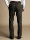 Charles Tyrwhitt Smart Texture Classic Fit Trousers, Olive Green