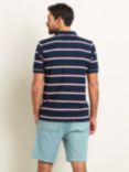 Brakeburn Stripe Cotton Polo Shirt, Navy/Multi