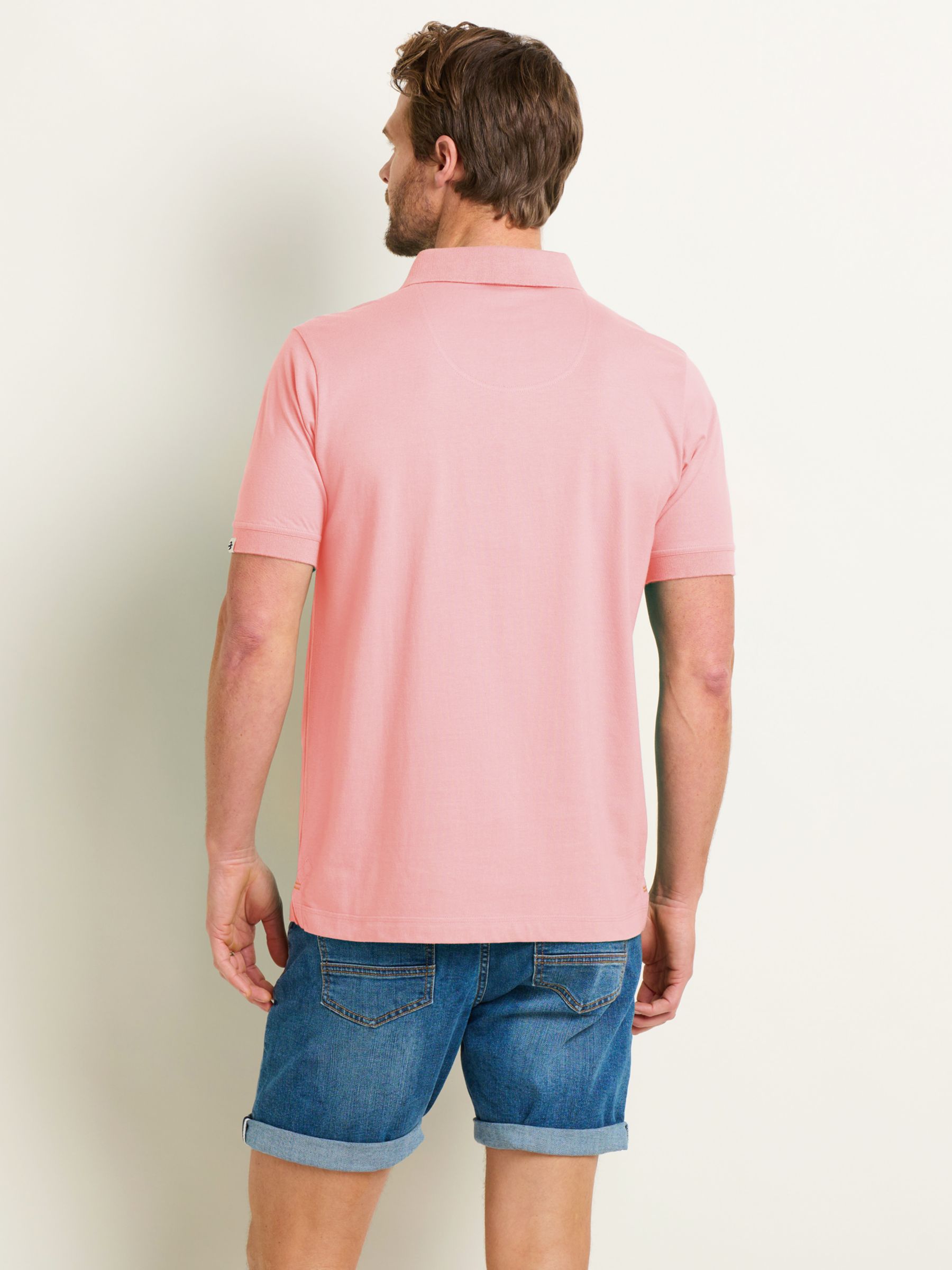 Brakeburn Plain Polo Shirt, Pink, L