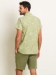 Brakeburn Linear Floral Shirt, Green/White