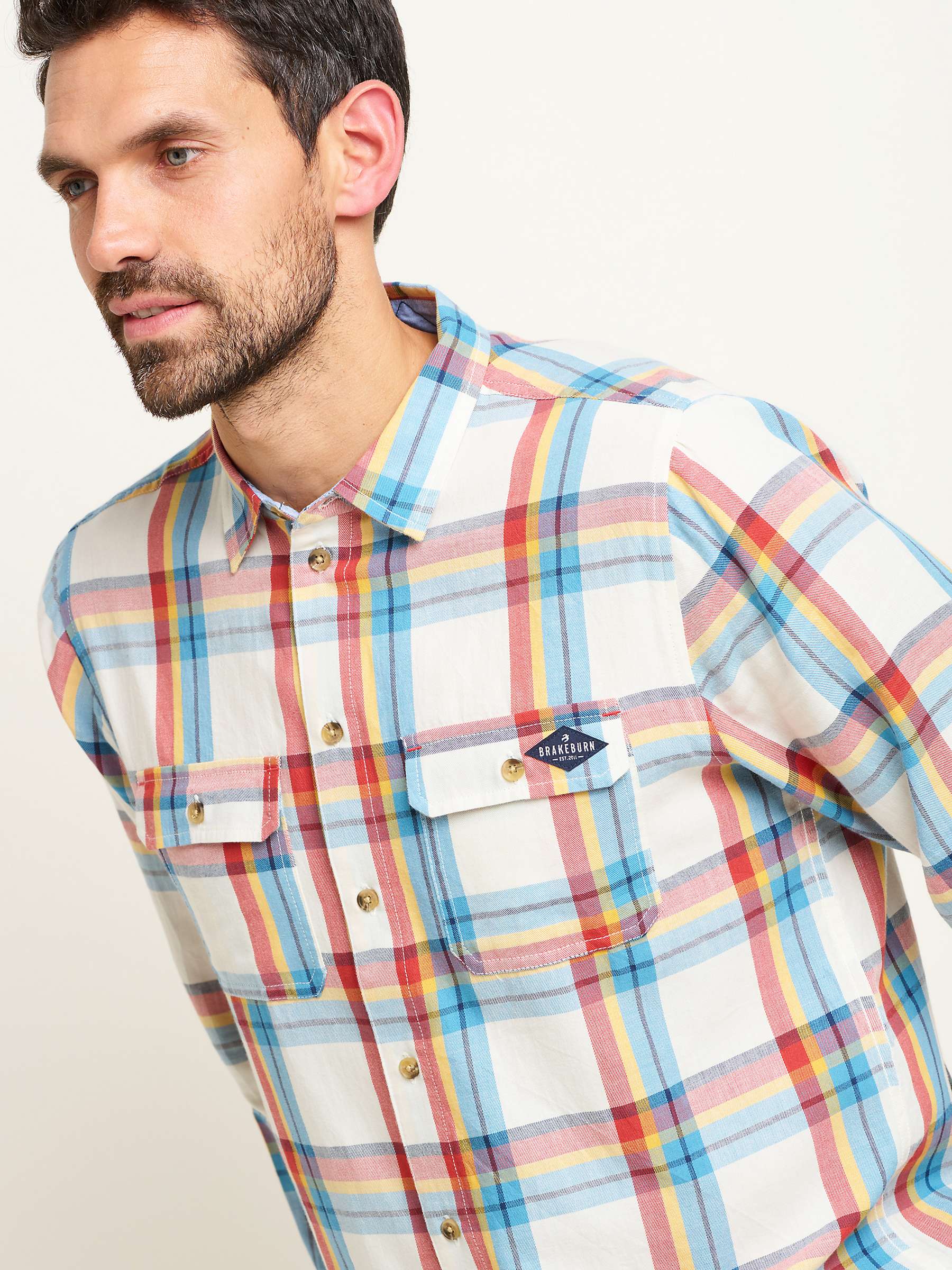 Buy Brakeburn Check Long Sleeve Shirt, Multi Online at johnlewis.com