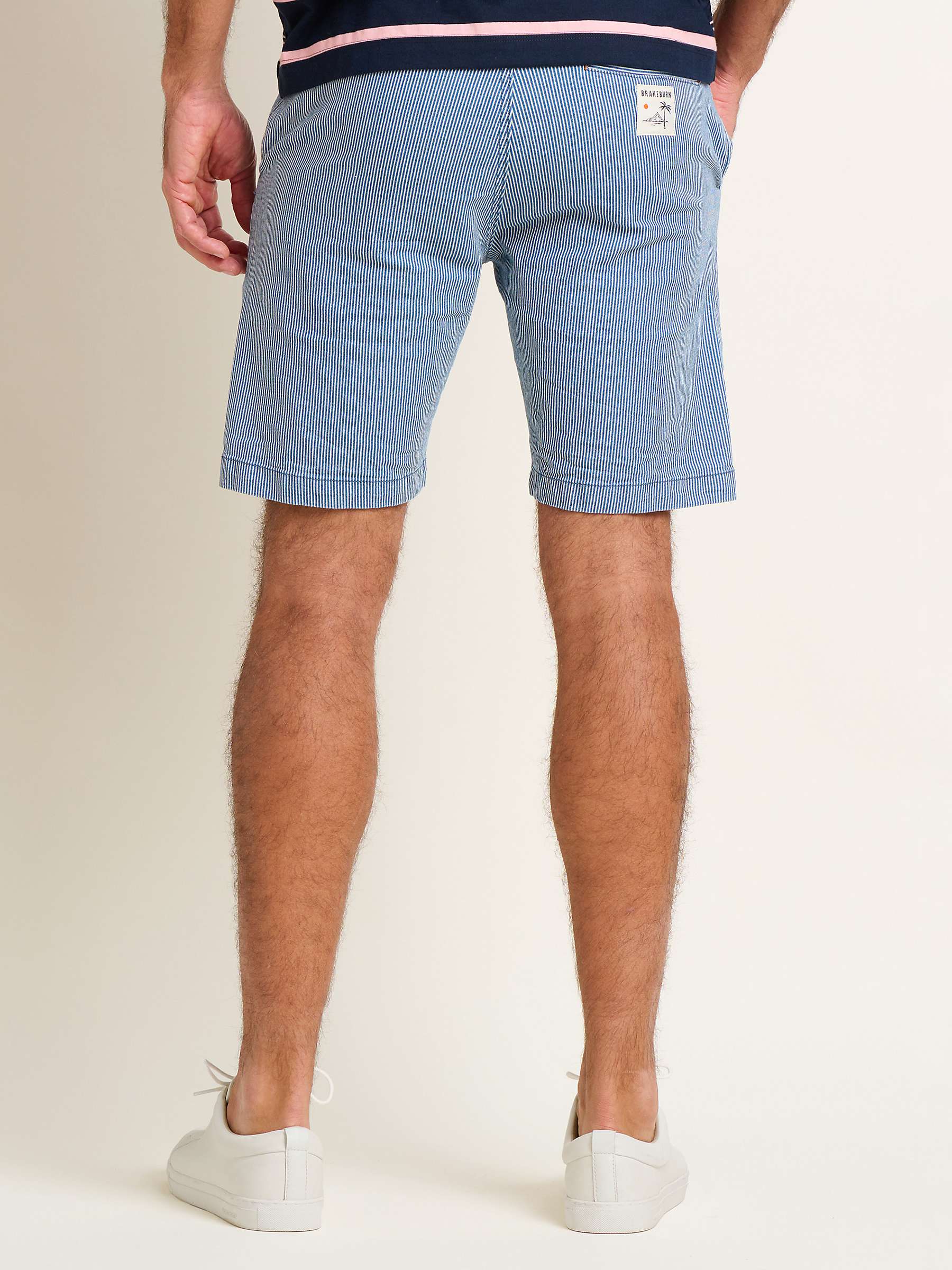 Buy Brakeburn Stripe Chino Shorts, Blue/White Online at johnlewis.com