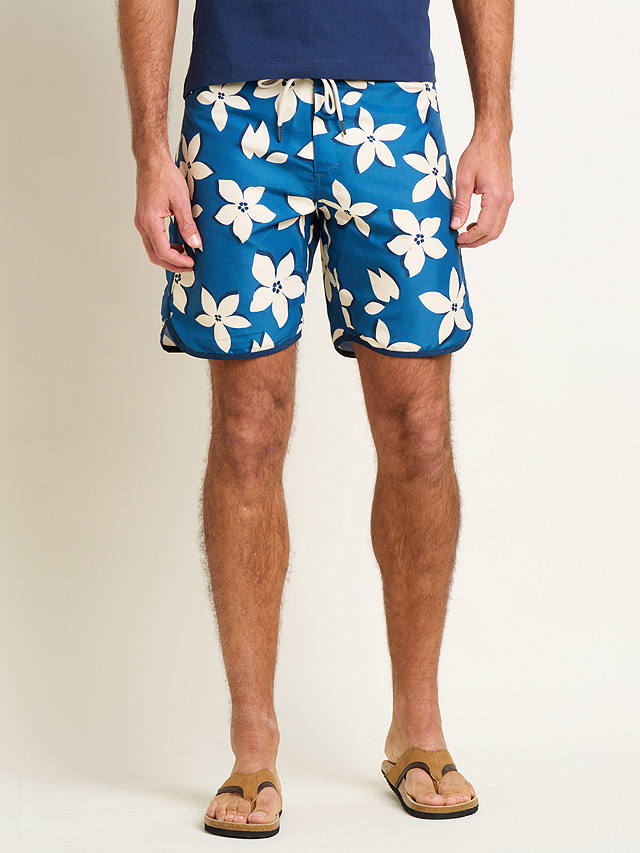 Brakeburn Floral Print Board Shorts, Blue/Multi