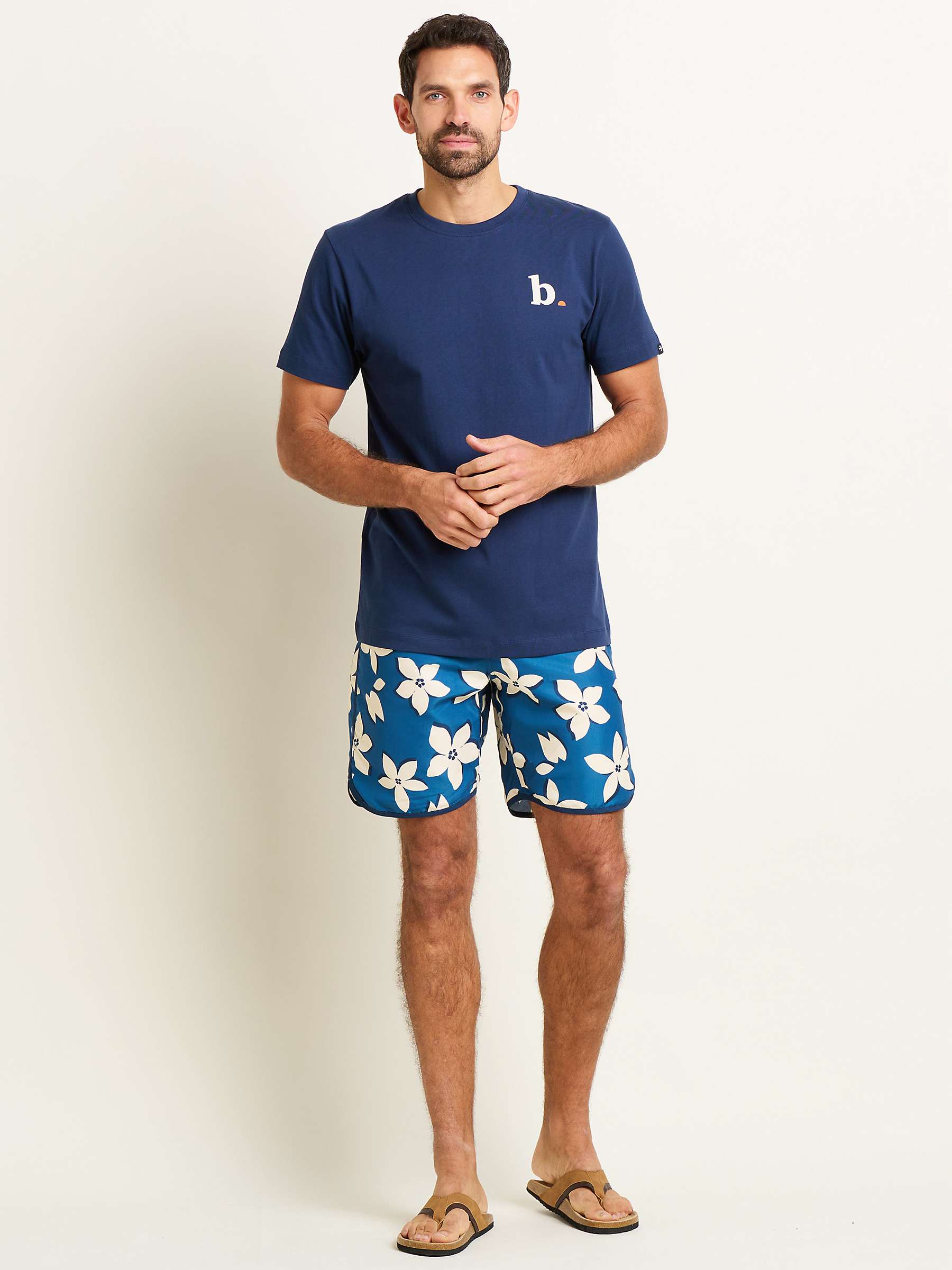 Buy Brakeburn Floral Print Board Shorts, Blue/Multi Online at johnlewis.com