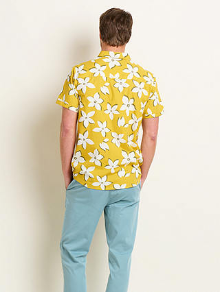 Brakeburn Flower Print Shirt, Yellow/Multi