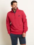 Brakeburn Heritage Quarter Zip Sweatshirt, Red, Red