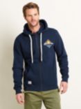 Brakeburn Sunshine Graphic Zip Through Hoodie, Navy/Multi