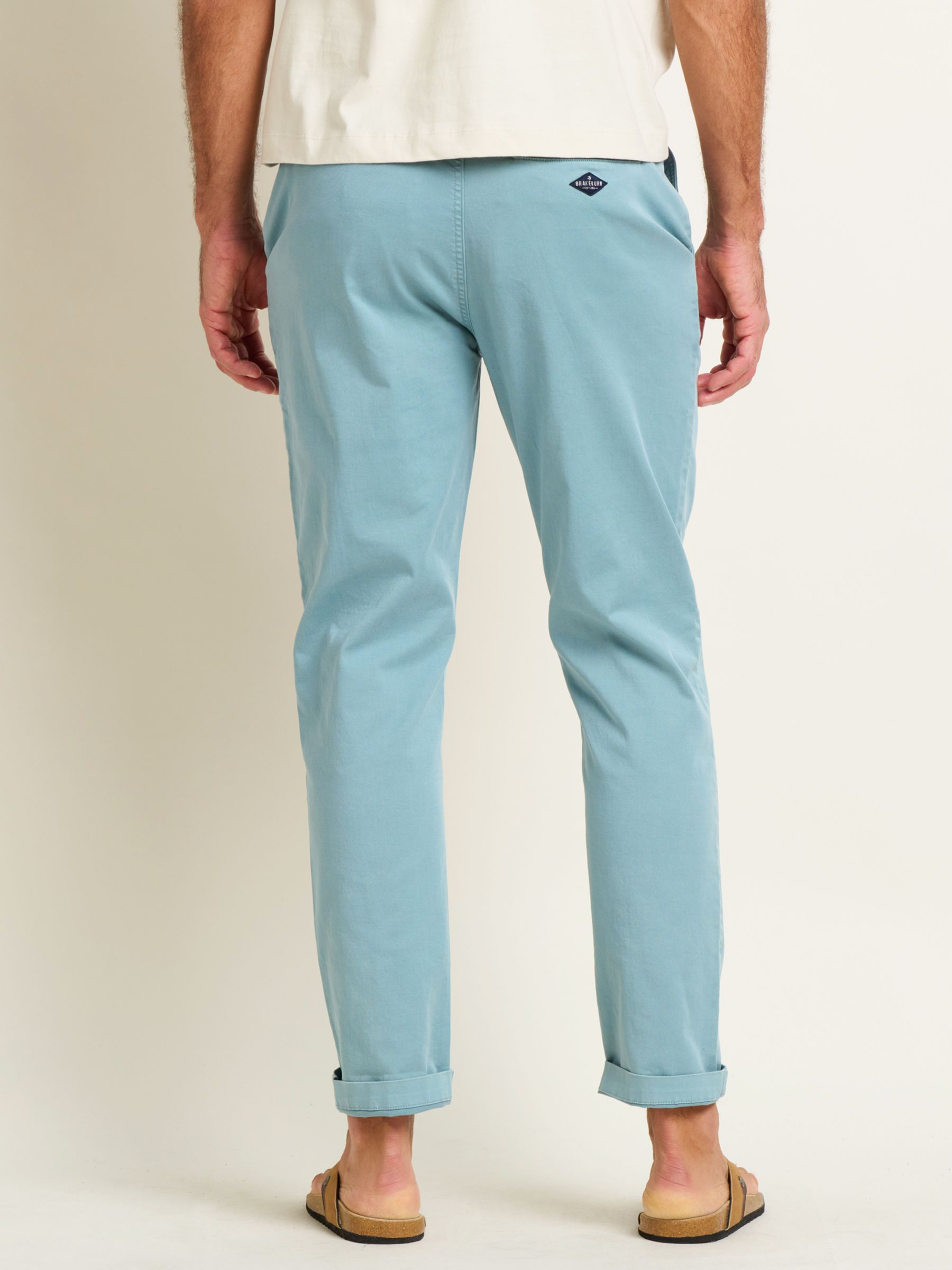 Brakeburn Linen Cargo Trousers, Blue, 30